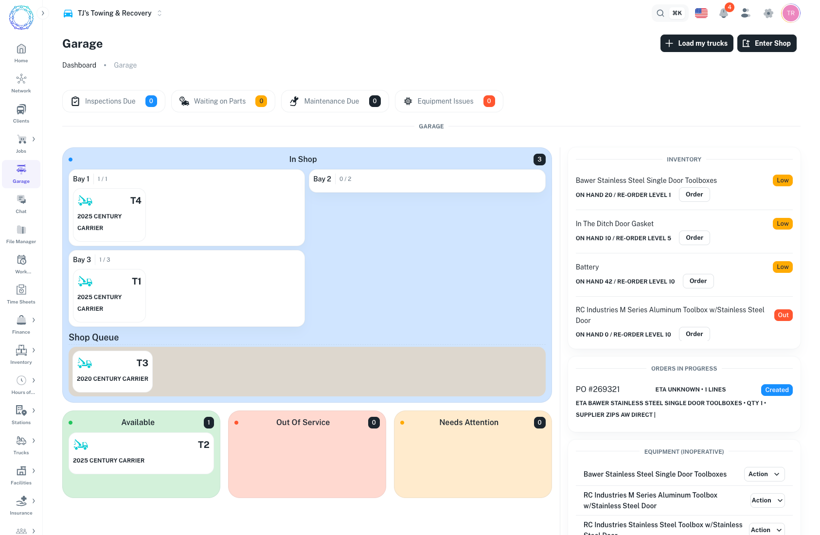 The Garage - Fleet Overview